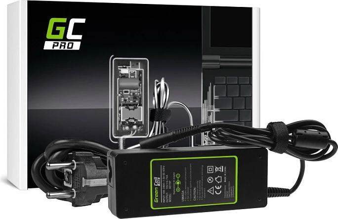 Adapter rryme laptopi Green Cell PRO 90W 19V 4.74A për HP Pavilion/ProBook, i zi