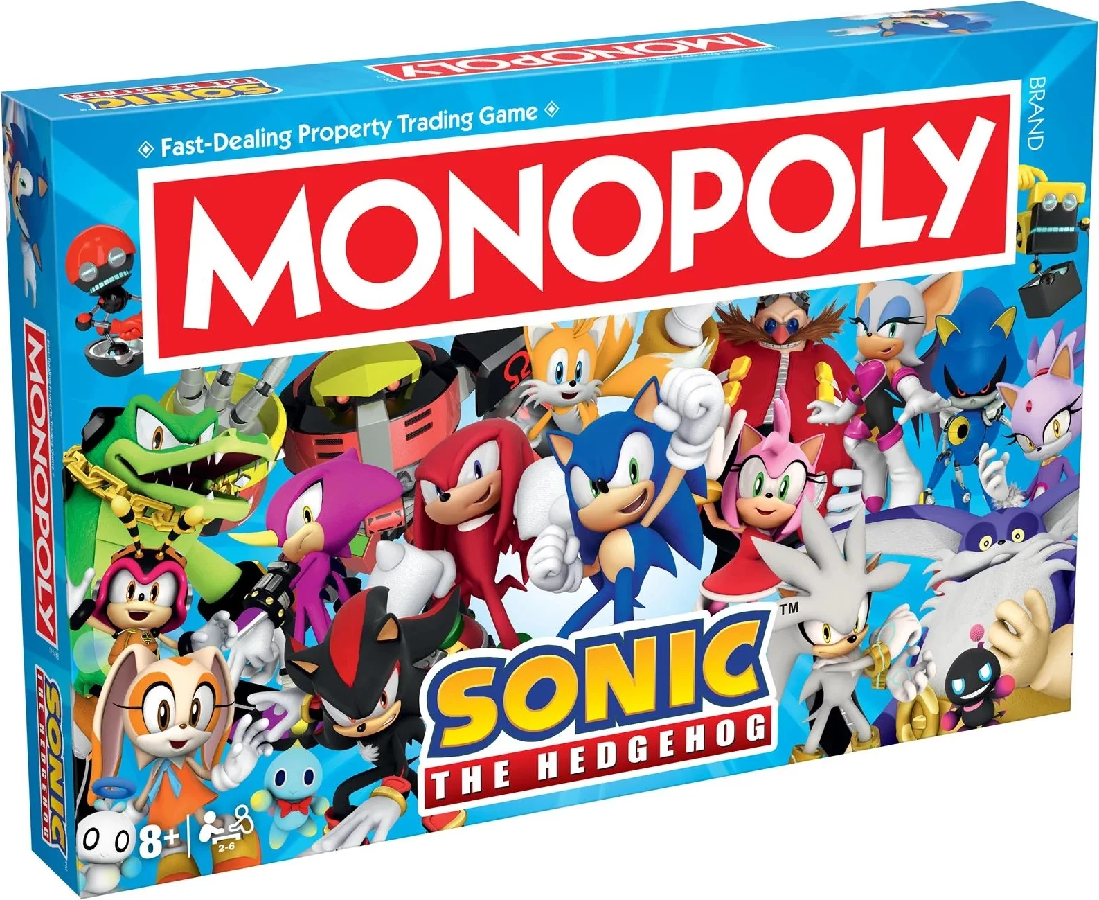 Lojë tavoline Winning Moves Monopoly Sonic the Hedgehog, 2–6 lojtarë, 8+, në anglisht, 6 figura metalike