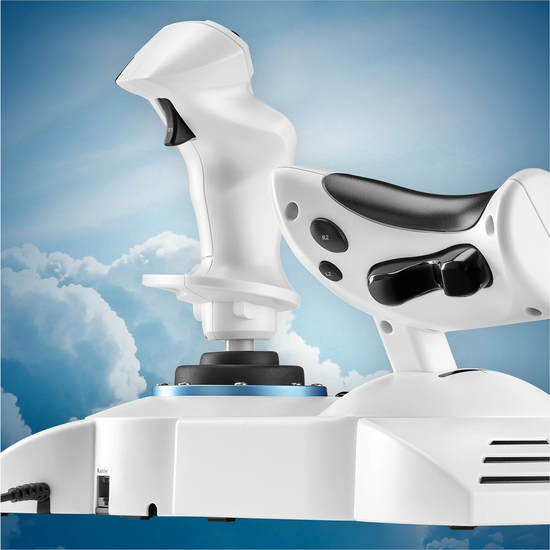 Joystick Thrustmaster T.Flight Hotas 5 MSFS Edition, USB, 14 butona, i bardhë