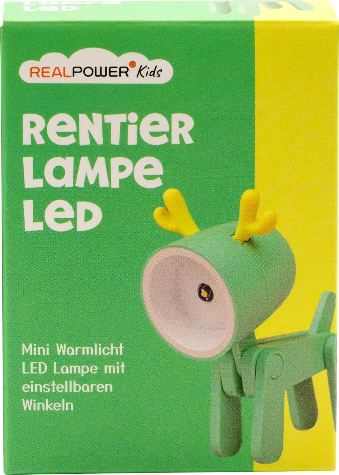 Tashllampë LED Ultron RealPower Green Deer, bateri LR41, e gjelbër