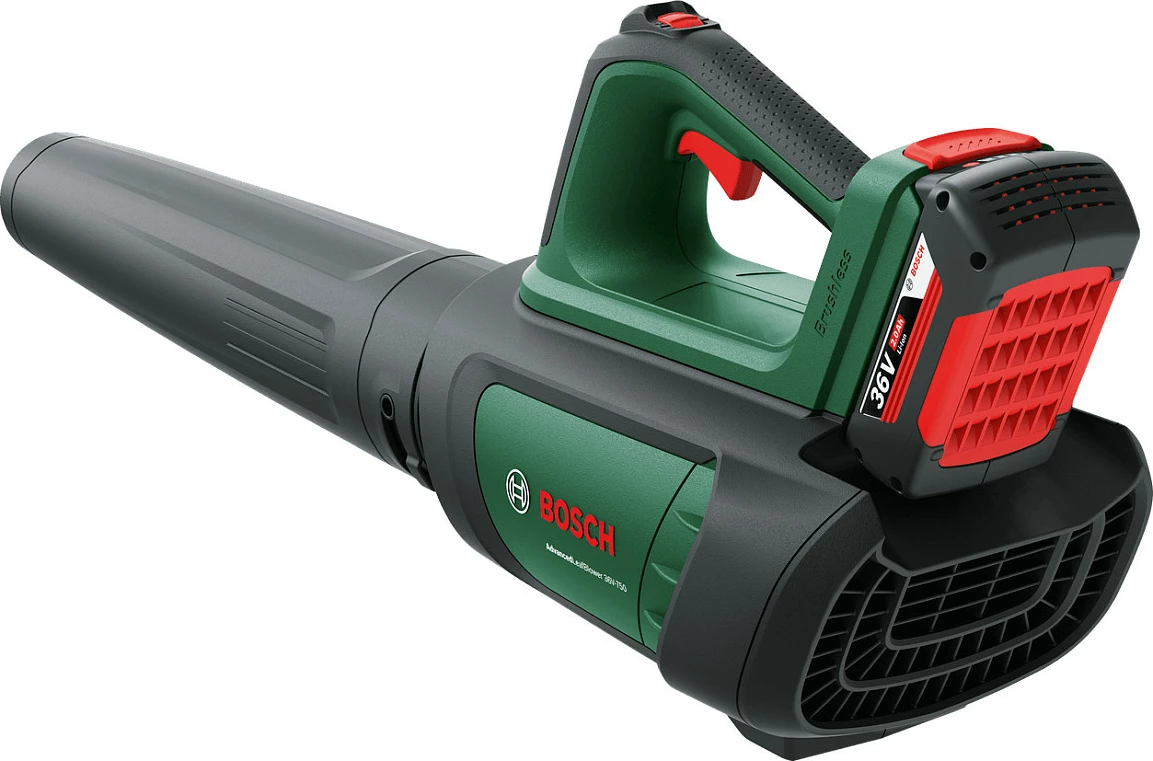 Fryrës gjethe Bosch Advanced LeafBlower 36V-750, bateri Li-Ion 2.0Ah, POWER FOR ALL, gjelbër/zi