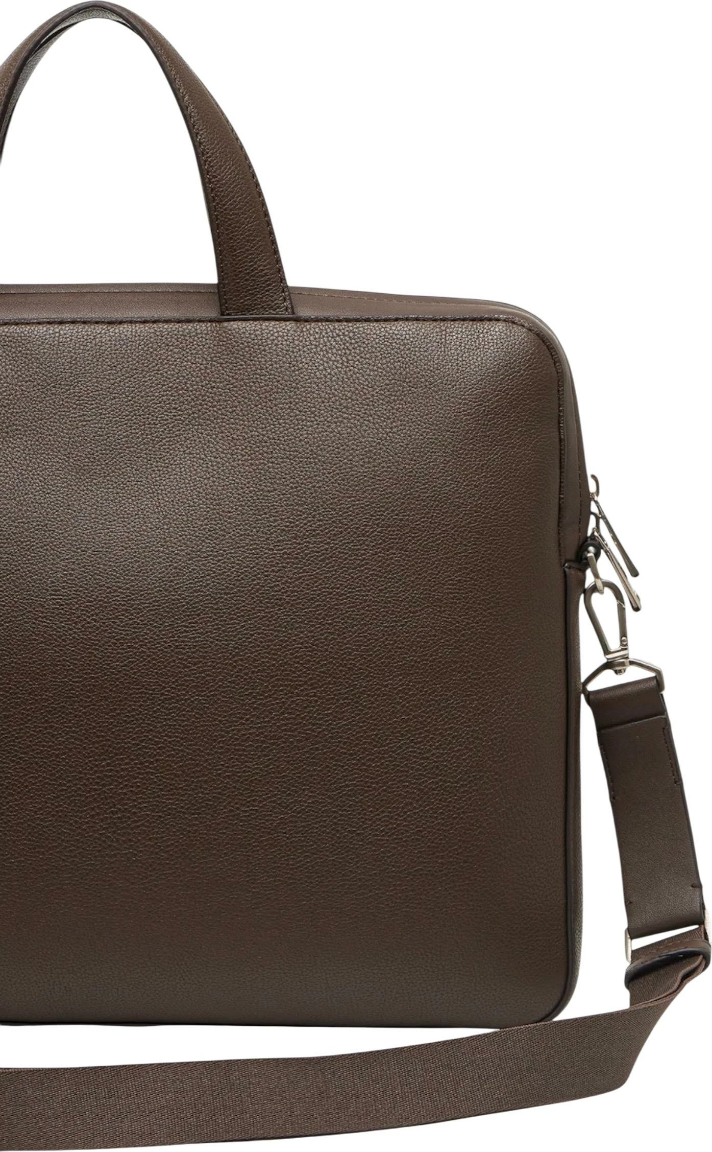 Çantë dokumentesh Calvin Klein Micro Pebble Slim Briefcase 36 LV04D3012G për meshkuj, kafe