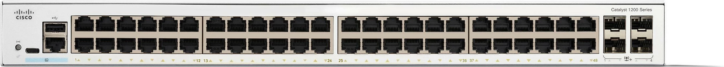 Switch Cisco Catalyst 1200, 48 porta GE, 4x10G, i bardhë