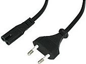 Kabllo rryme LINDY IEC 320 C7, 2m, e zezë