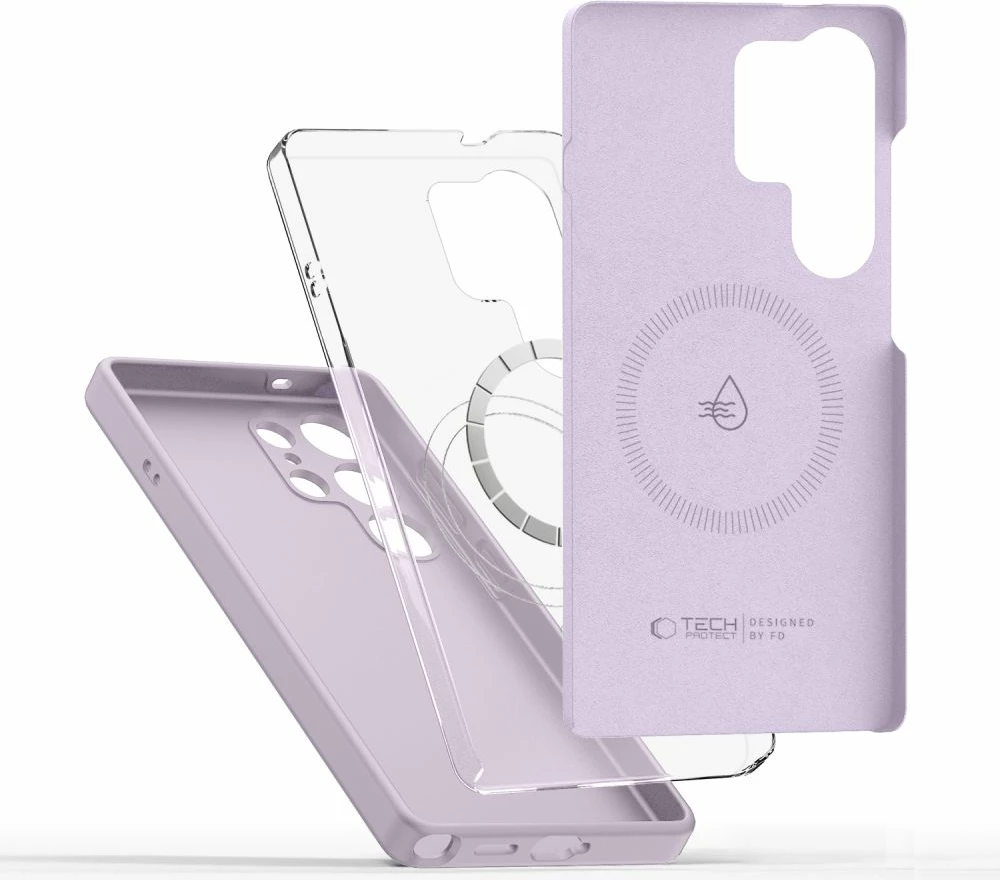 Mbështjellës Tech-Protect Liquid Silicone MagSafe për Samsung Galaxy S25+, Violet