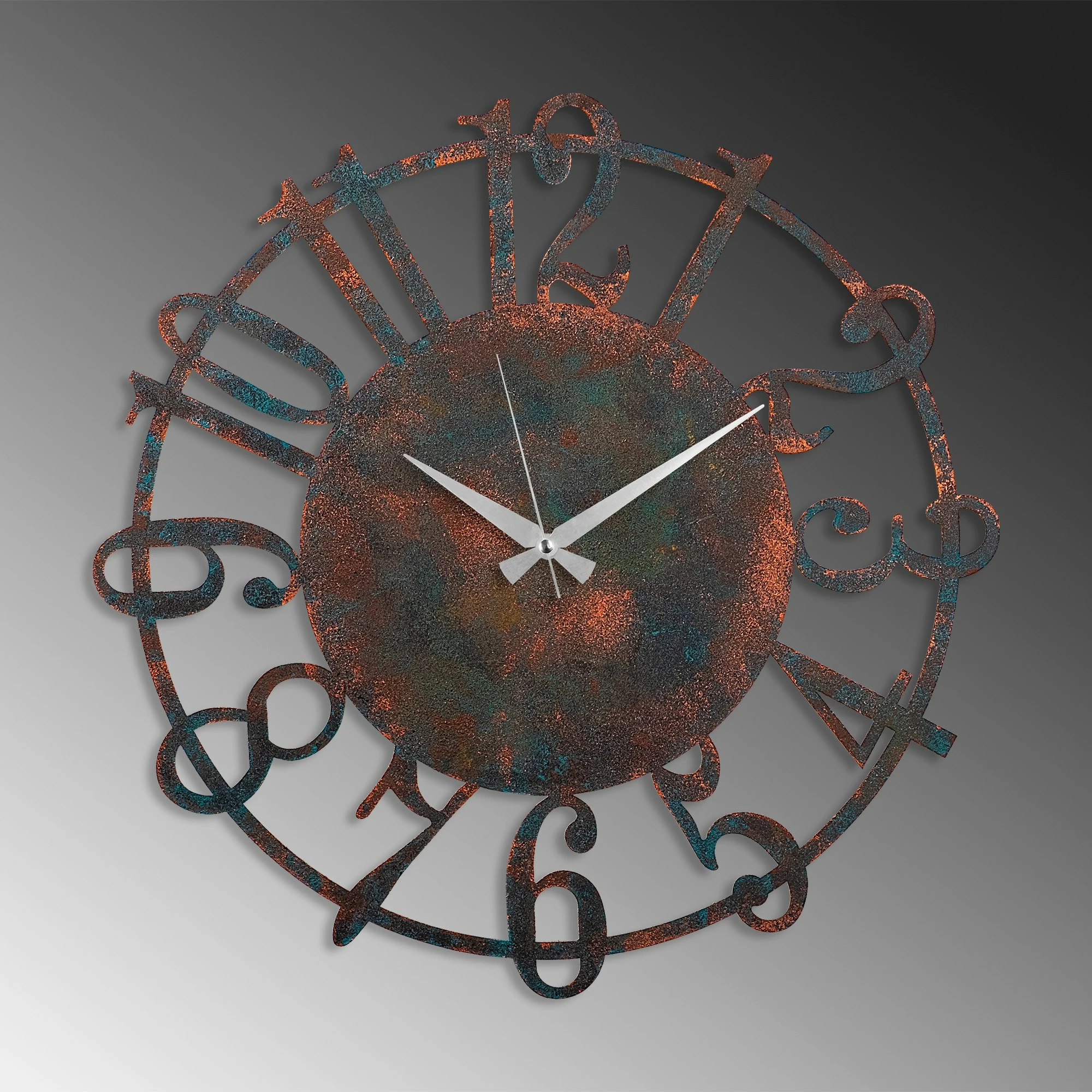 Orë muri dekorative prej metali, Wallity, shumëngjyrëshe, 48cm