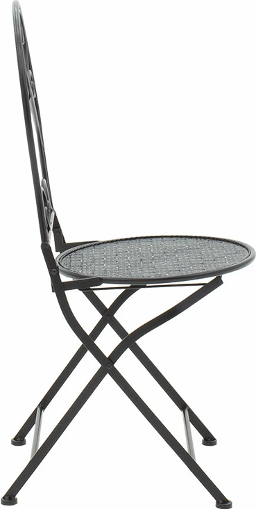 Tavolinë me karrige 3 copë Walen metal i zi