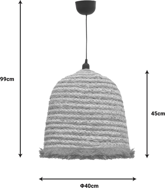 Dritë tavani prej shkopi natyral Nolie Inart D40x99cm