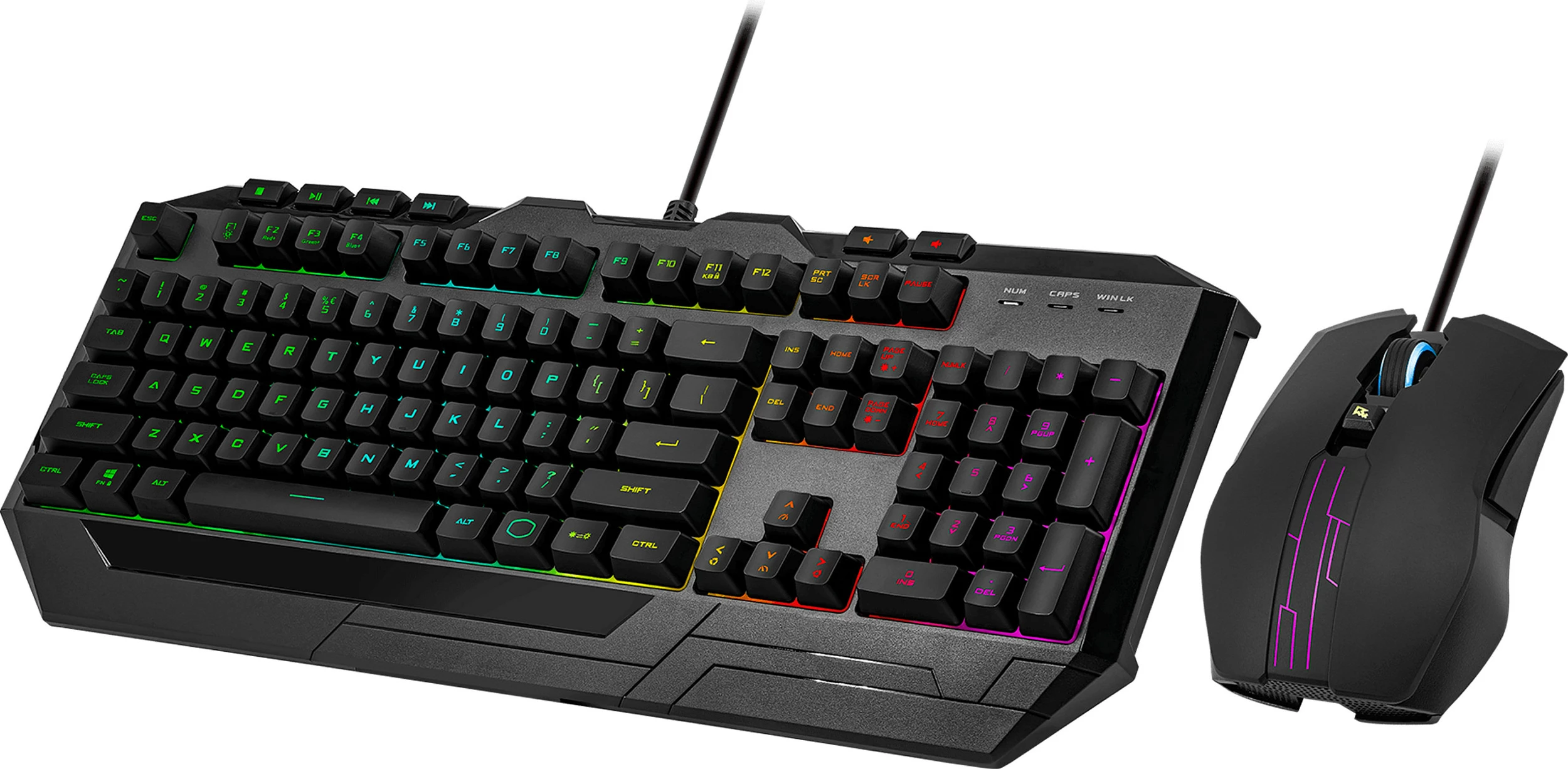 Set tastierë dhe maus Cooler Master Devastator 3 RGB, QWERTZ, USB, Membranë, i zi