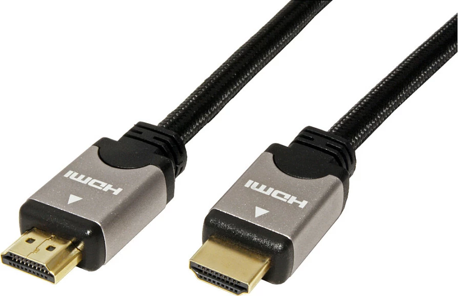 Kabëll HDMI ROLINE High Speed me Ethernet, 1.5 m, 4K, ARC, i zi/argjendtë