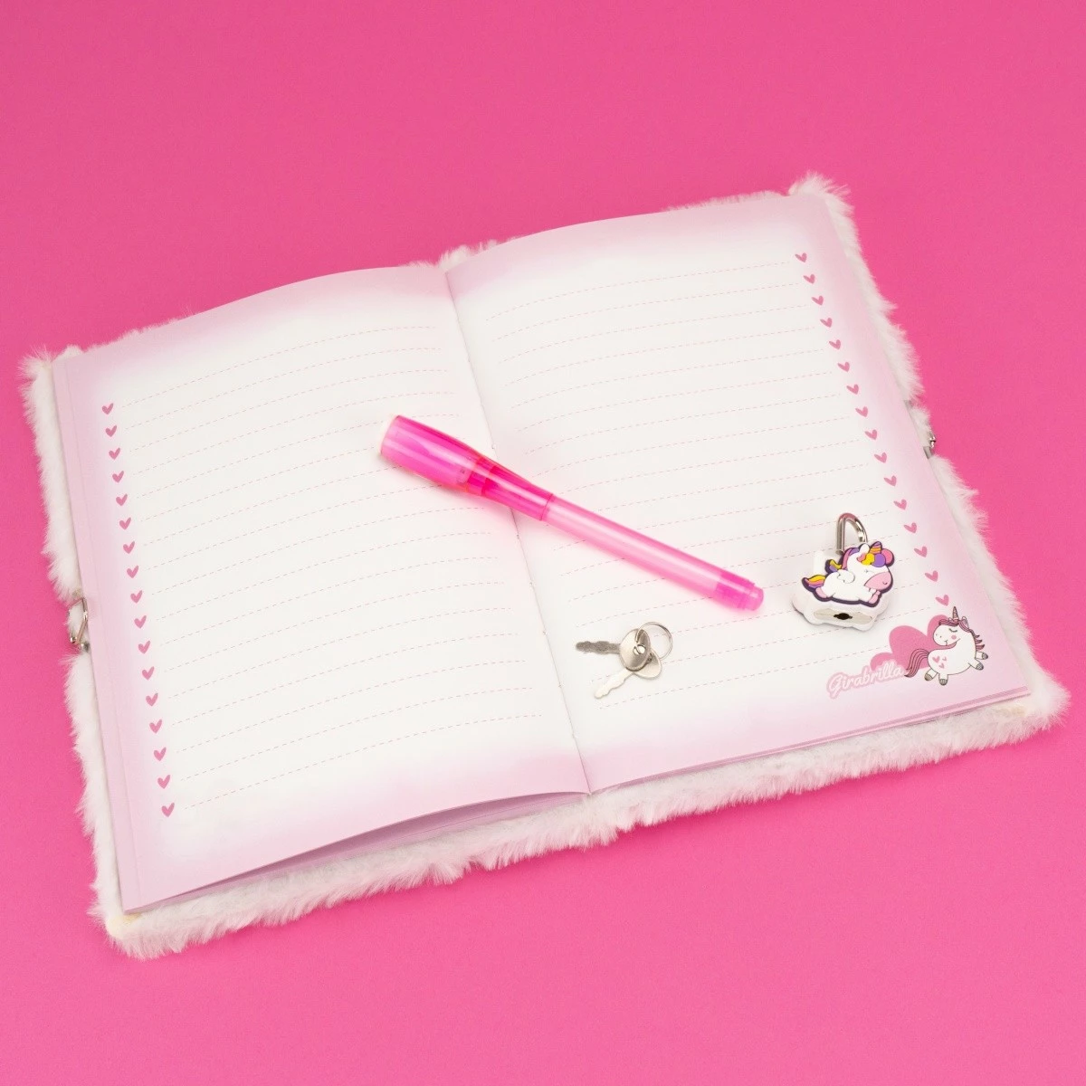 Ditar magjik Nice Girabrilla me njëbrirësh, për vajza, 25x30 cm, me stilolaps magjik dhe dry silikoni