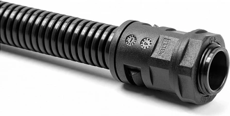 Mbështjellës mbrojtës për kabllo DeLOCK, 2 m, 15.8 mm, me 2x PG11 lidhës, i zi