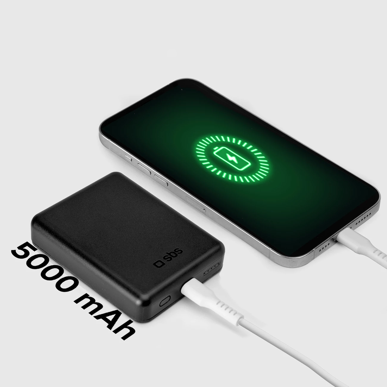 Power bank SBS TEBB5000MAG1CK, 5000 mAh, MagSafe, USB-C, i zi