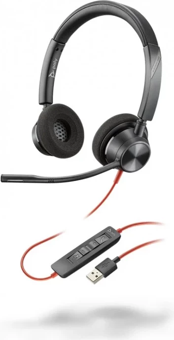 Kufje me mikrofon HP Poly Blackwire 3320, USB-A, të zeza