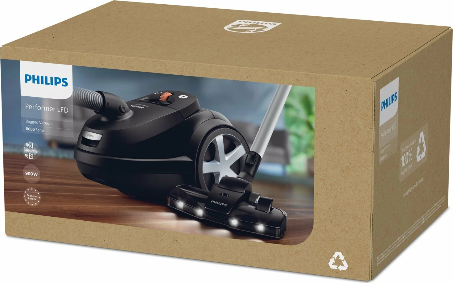 Fshesë elektrike me qese Philips Series 8000 XD8122/10 900W 4L e zezë