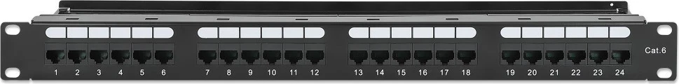 Patch panel Intellinet 721035, 19" 1U, 24 porty RJ45 Cat6 UTP, e zezë