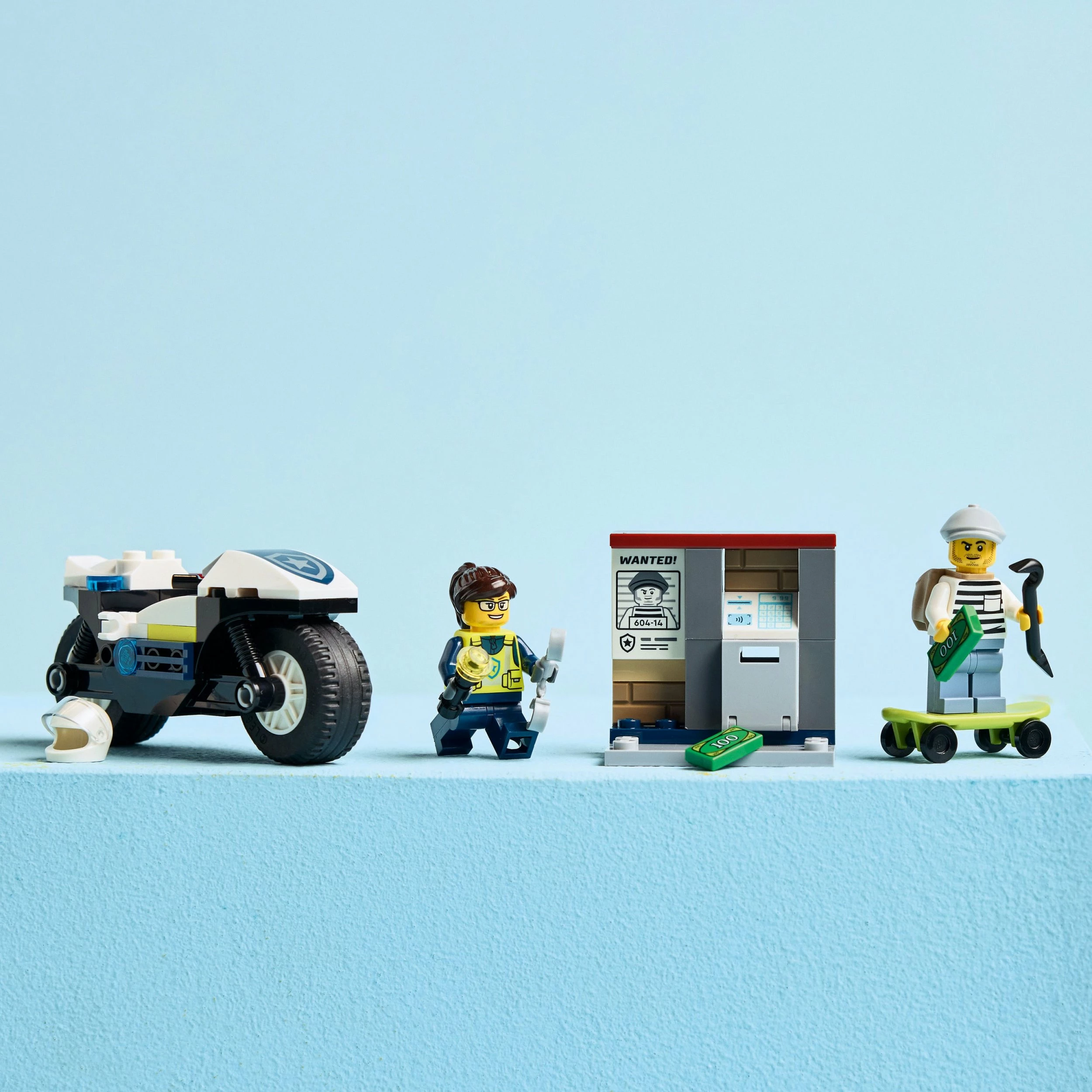 Set LEGO City Police Motorcycle Chase 60455, 65 copë, 4+ vjet