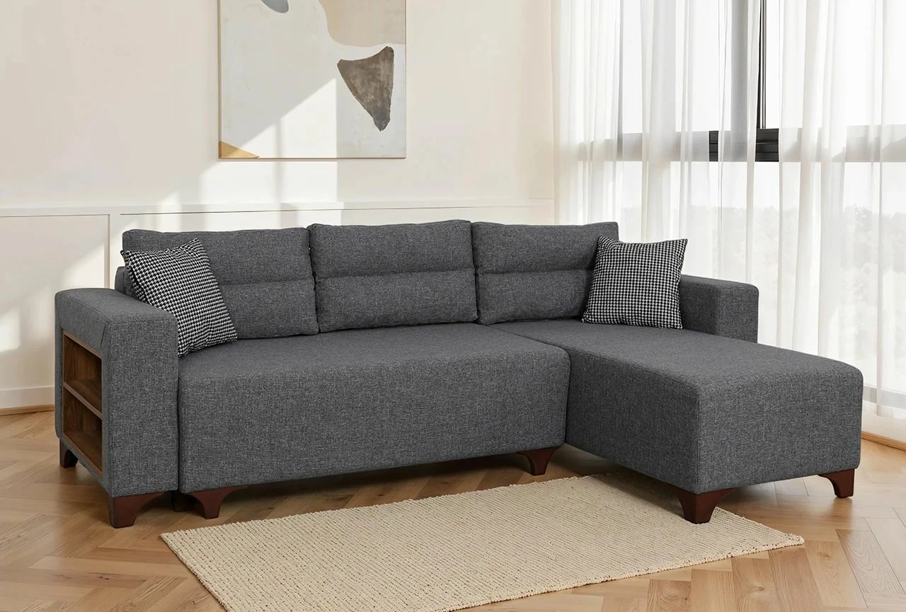 Kënd-sofë krevati Tloft Mini, ngjyrë gri, Atelier del Sofa