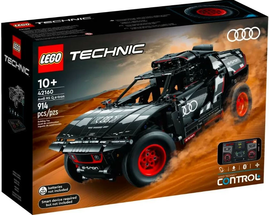 Set ndërtimi LEGO Technic Audi RS Q e-tron 42160, 914 pjesë, i zi