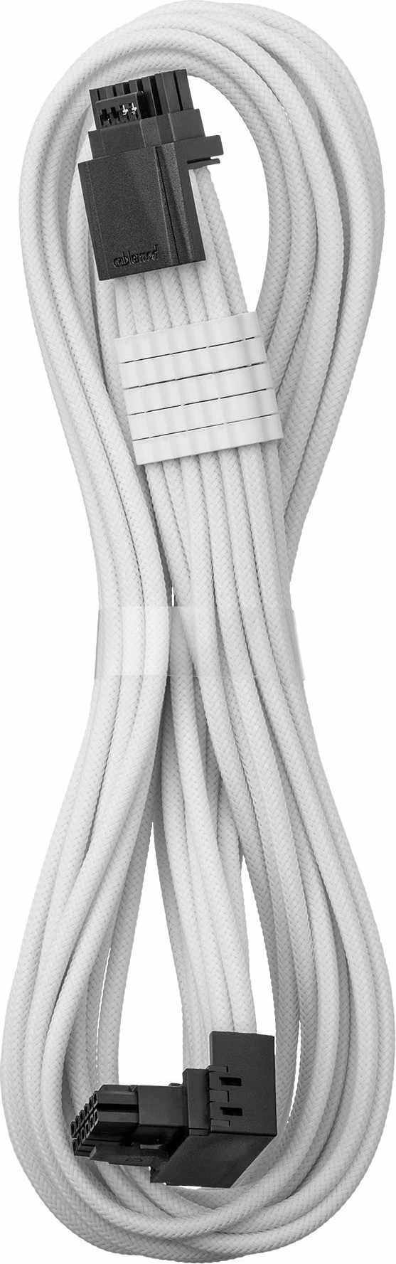Kabllo furnizimi PCIe 12VHPWR 16-pin CableMod Universal Pro ModMesh, 16-pin në 16-pin, 90° konektor, 60 cm, StealthSense, e bardhë, Variant A