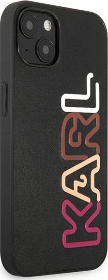 Mbështjellës Karl Lagerfeld KLHCP13SPCOBK për iPhone 13 mini, Multipink Brand, i zi