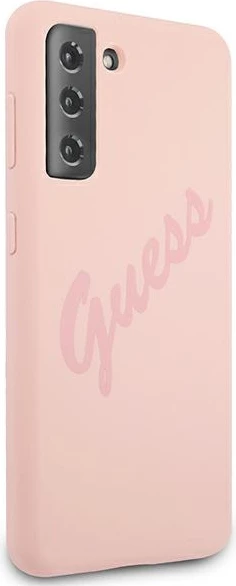 Mbështjellës Guess GUHCS21MLSVSPI për Samsung Galaxy S21+, silikon, rozë