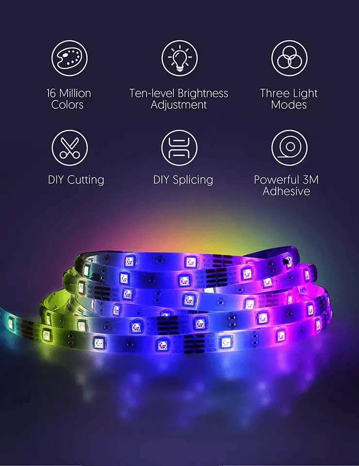 Drita LED Tech Time Smart Life Wi-Fi RGB Color Neon LED Strip Light ( 5M 300LED IP65 )