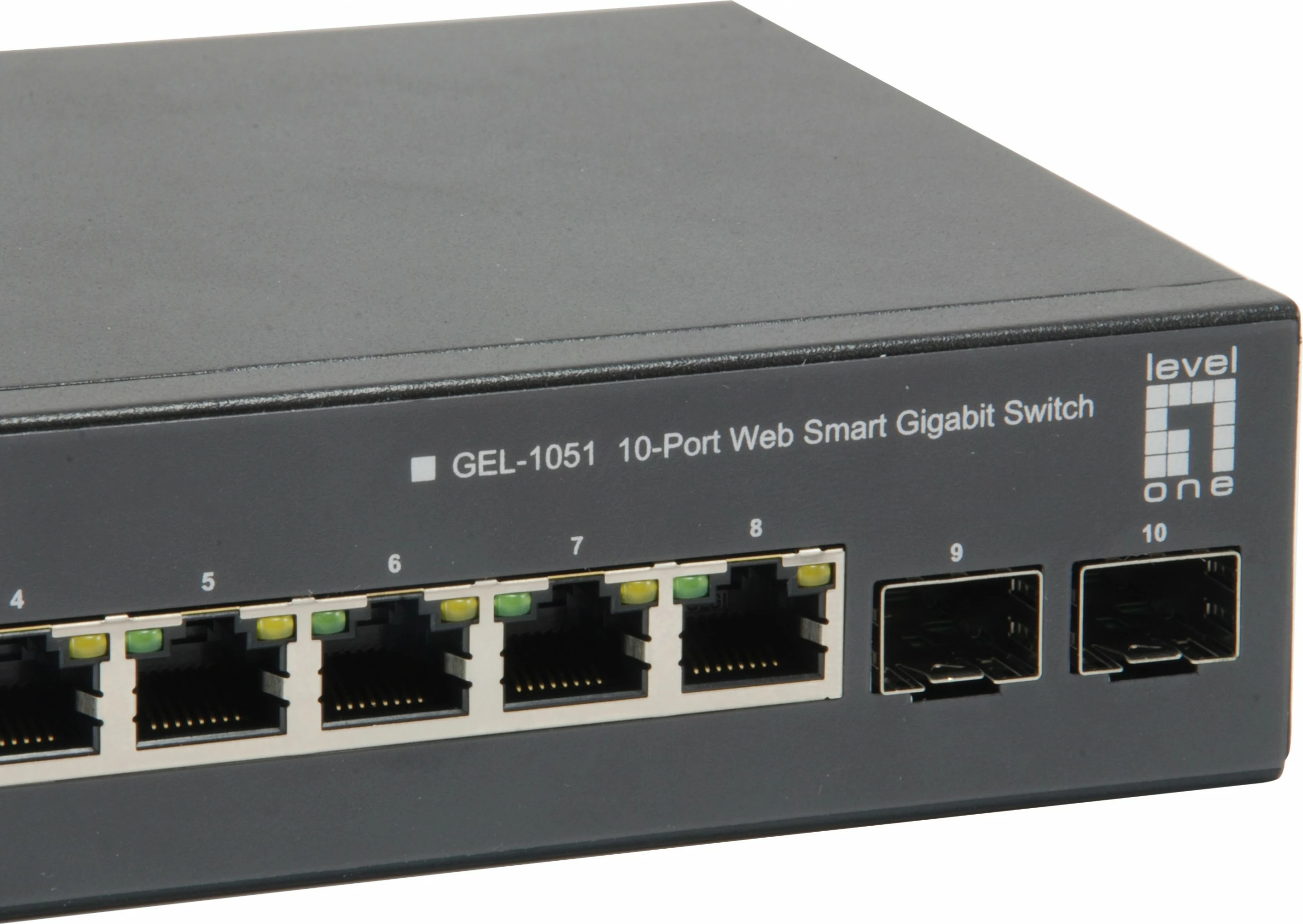 Switch LevelOne 10-Port Web Smart Gigabit PoE, 8 PoE Outputs, 2 x Gigabit SFP, 70W, i menaxhuar, Rack mounting