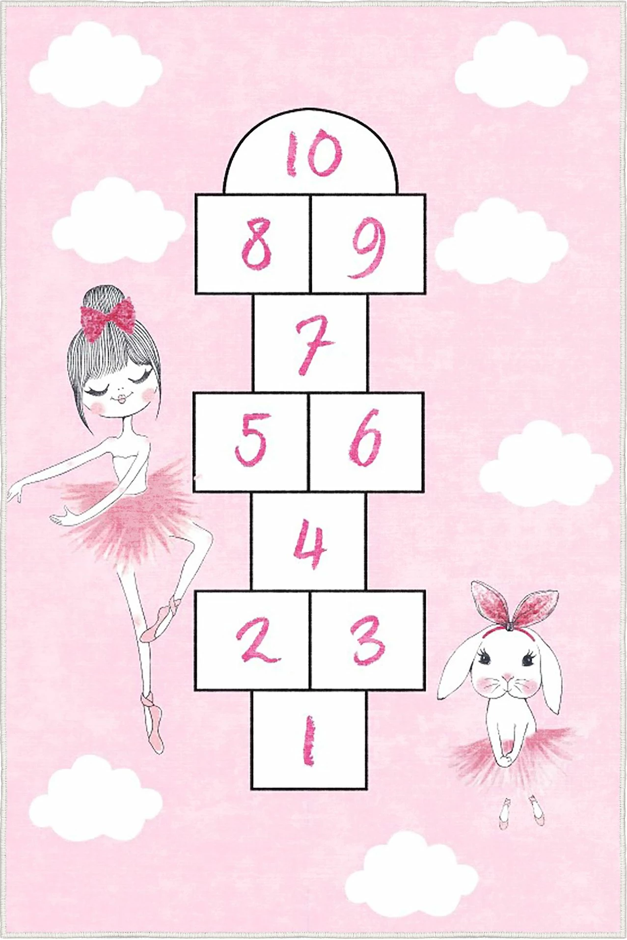 Qilim për fëmijë, dizajn hopscotch, shumëngjyrësh, 120x180cm, Eexfab746