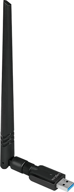 Adapter Wi‑Fi USB LogiLink 802.11ac, 1200 Mbps, USB 3.0, 2T2R, me antenë, i zi