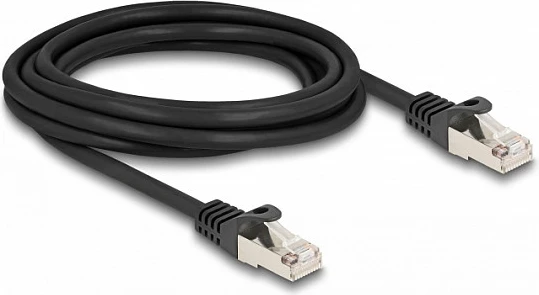Kabllo DeLOCK RJ50 mashkull-mashkull, 3 m, S/FTP, AWG26, e zezë