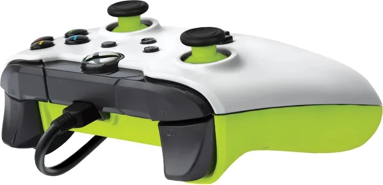 Kontroller i lidhur me kabllo PDP Xbox Wired Controller, 2.5 m, jack 3.5 mm, buton Share, Bardhë/verdhe neon