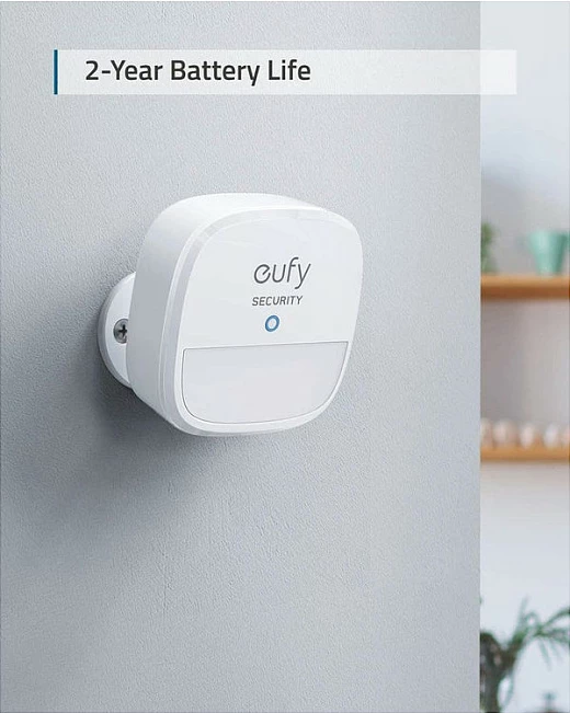 Sensor lëvizjeje Eufy T8910021, wireless, Wi‑Fi, montim në mur, 9.144 m, i bardhë