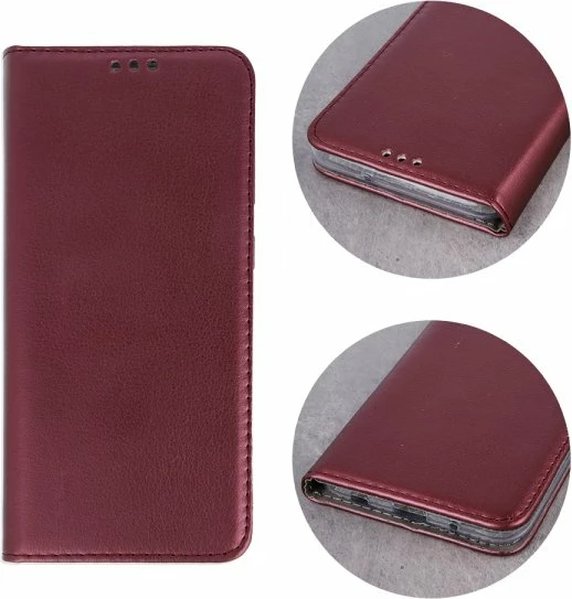 Mbështjellës flip HAVANA Premium 12711 për Samsung Galaxy A72/A726, PU lëkurë, me magnet, stand, xhep për kartelë, e kuqe bordo