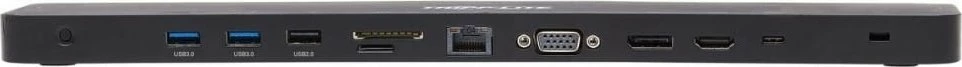 Docking stacion USB-C Eaton Tripp Lite U442-DOCK7D-B, 100W PD, HDMI/DP/VGA, LAN Gigabit, SD/microSD, 7x USB, e zezë