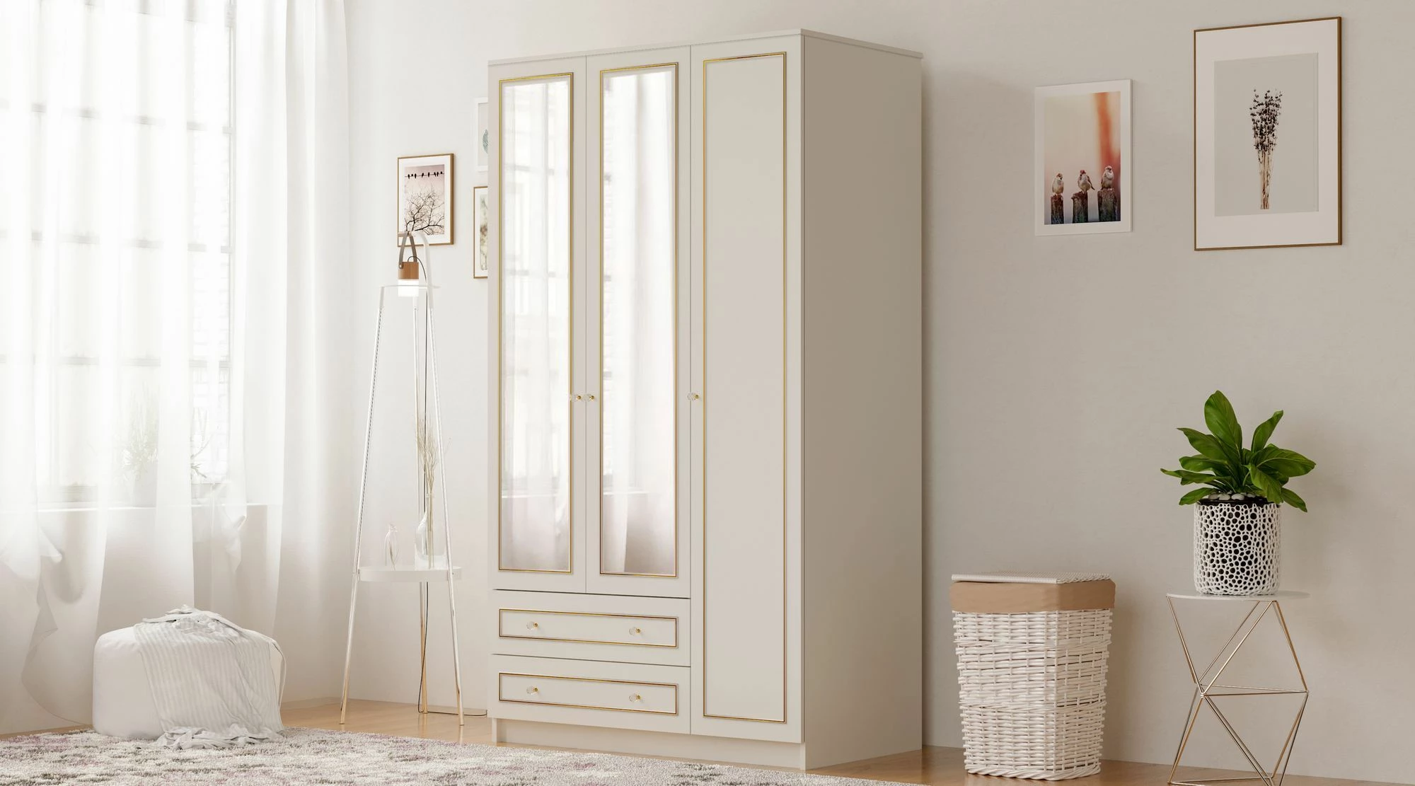 Dollap Skye Decor, RB-077-01, ngjyrë e bardhë mat