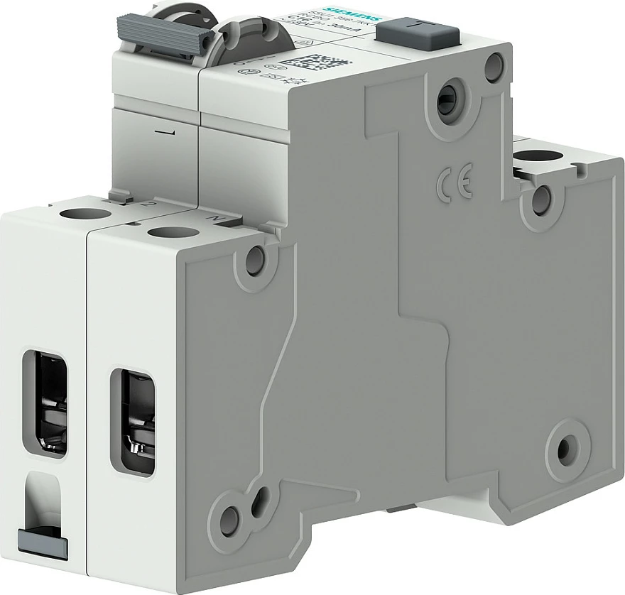 Ndërprerës diferencial automatik Siemens 5SU13566KK16, 2-polësh, 16A, 30mA, 6kA, DIN-rail, gri
