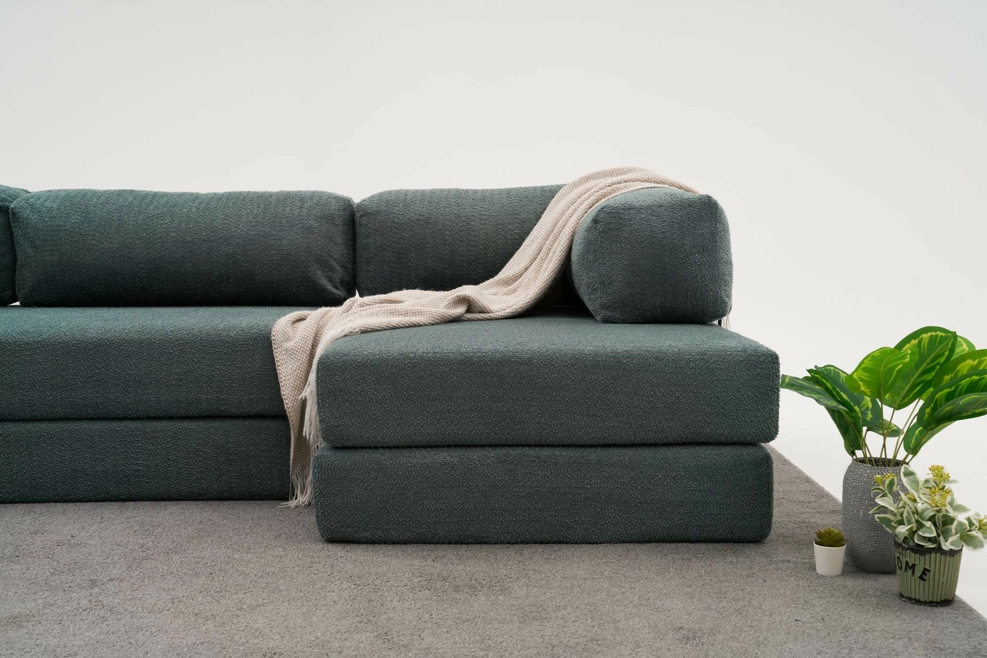 Këndare Comfort, stof 100% chenille, ngjyrë e gjelbër
