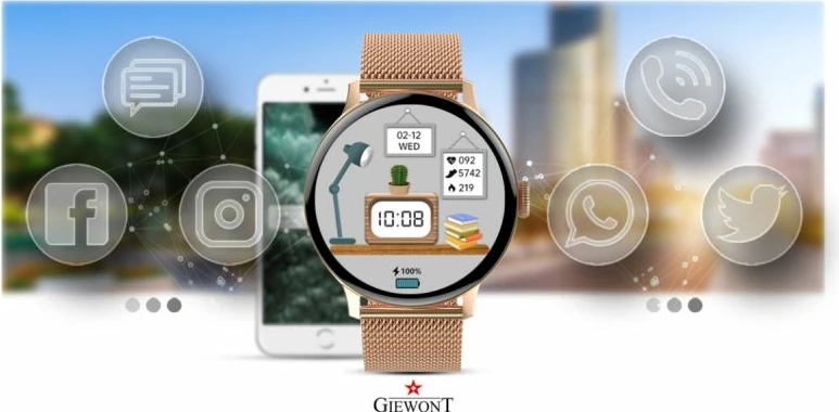 Smartwatch për femra Giewont, rozë