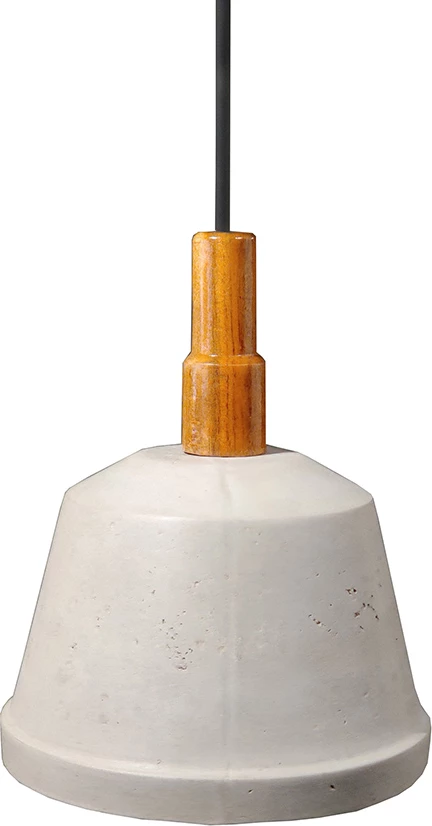 Llambë varëse STRUCKT, beton, dru, 25x25x29cm, ngjyrë gri