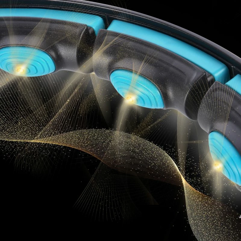 Hula hop me magnete dhe peshë HMS HHM17, i zi/turkuaz