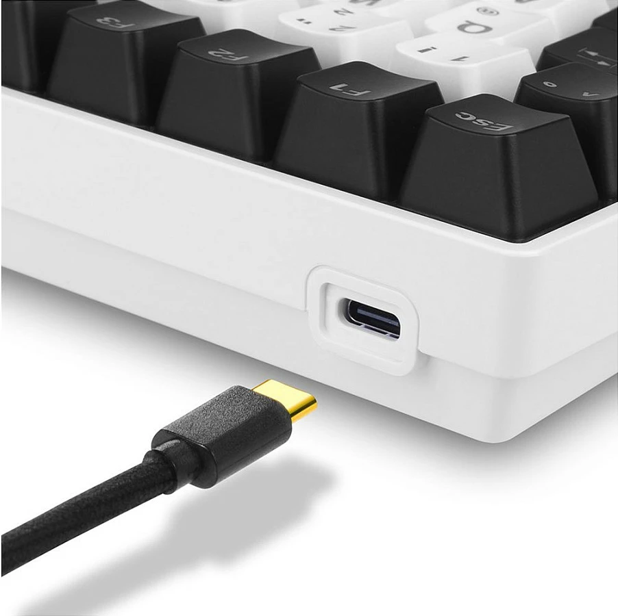 Tastierë mekanike Sharkoon SKILLER SGK50 S3, 75%, USB me kabllo, RGB, QWERTY (DE), e bardhë