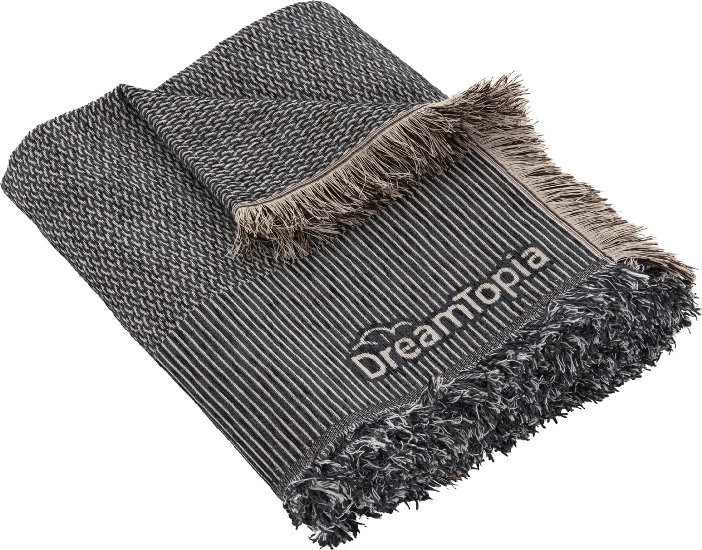 Mbulesë divani me franja DREAMTOPIA FH12162.09 ngjyrë blu 245x170cm