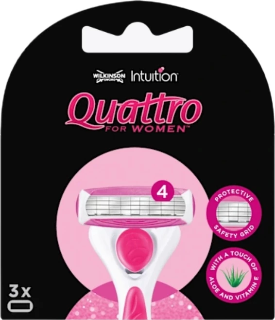 Rezerva për brisk rroje për femra Wilkinson Quattro For Women, 3 copë