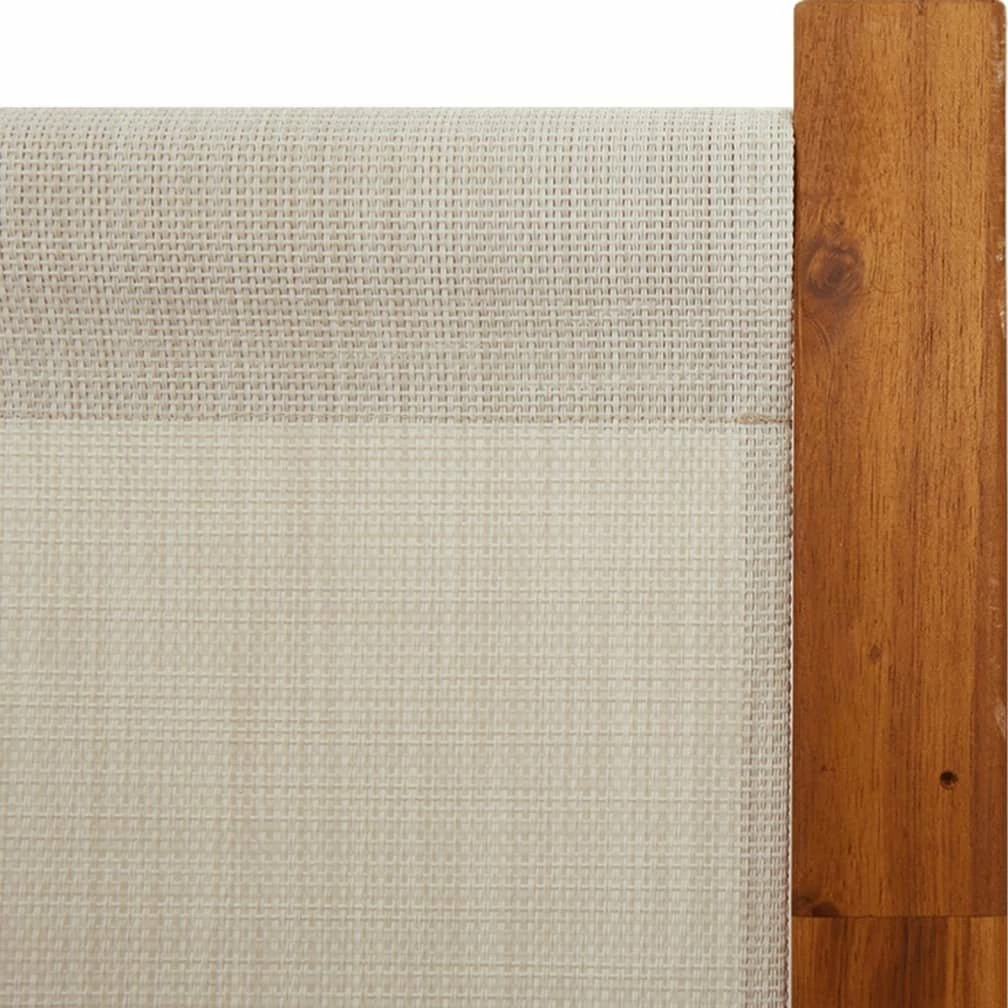Paravan palosës vidaXL 3 panele 210x180 cm, dru akacie + tekstilene, gri e çelët