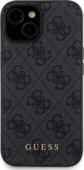 Mbështjellës Guess 4G Metal Logo me powerbank MagSafe 5000mAh për iPhone 15, Zi, Set