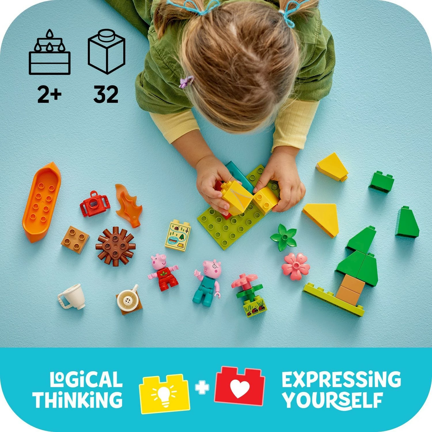 Set ndërtimi LEGO DUPLO Peppa Pig 10452, 32 pjesë, shumëngjyrësh