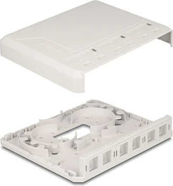 Kuti Keystone DeLOCK 6-port, për fibër optike dhe rrjet, e bardhë