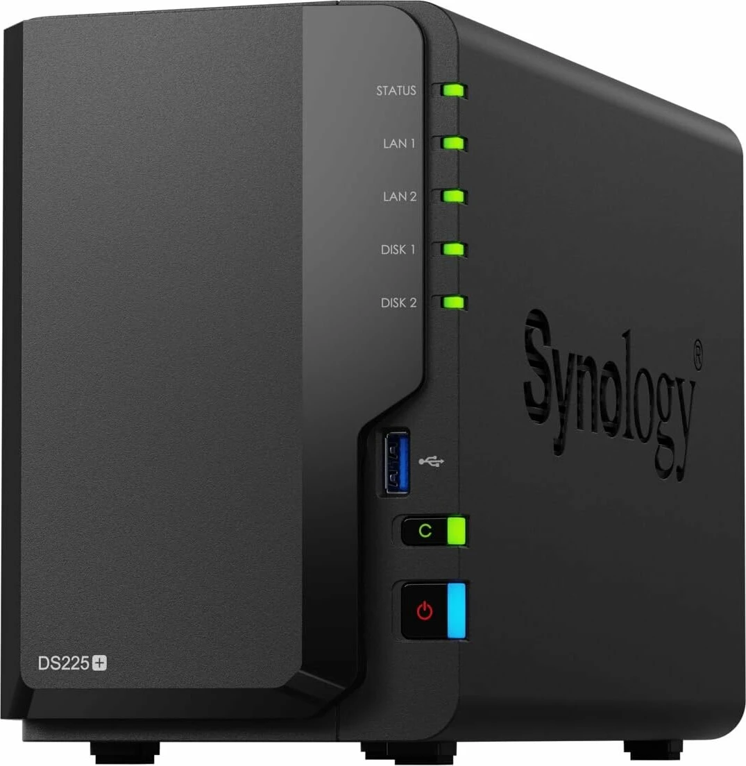 Server NAS Synology DiskStation DS225+ 2-Bay 2GB DDR4 2.5GbE i zi