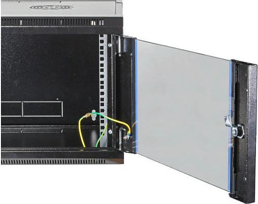 Kabinet rrjeti muror 19" EFB Elektronik Flat Pack 6U, thellësi 450 mm, i zi